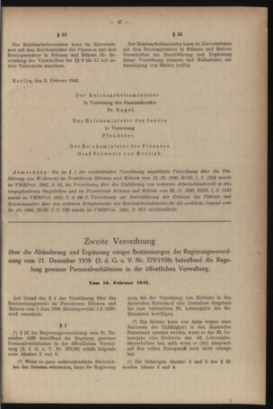 Verordnungsblatt des Reichsprotektors in Böhmen und Mähren: = Věstník nařízení Reichsprotektora in Böhmen und Mähren 19420307 Seite: 5