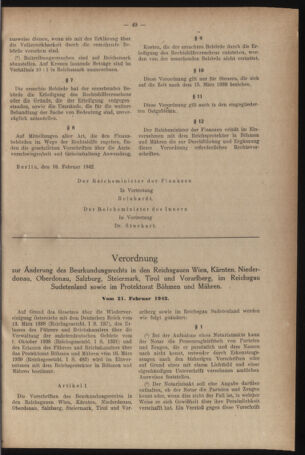 Verordnungsblatt des Reichsprotektors in Böhmen und Mähren: = Věstník nařízení Reichsprotektora in Böhmen und Mähren 19420307 Seite: 7