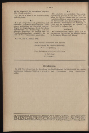 Verordnungsblatt des Reichsprotektors in Böhmen und Mähren: = Věstník nařízení Reichsprotektora in Böhmen und Mähren 19420307 Seite: 8