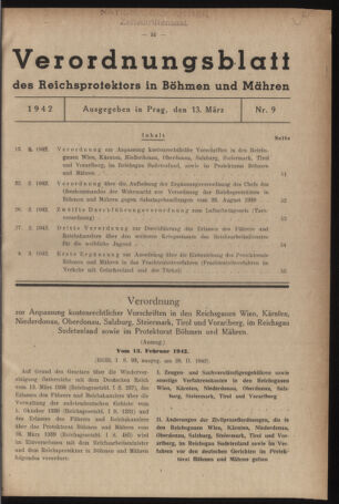 Verordnungsblatt des Reichsprotektors in Böhmen und Mähren: = Věstník nařízení Reichsprotektora in Böhmen und Mähren