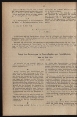 Verordnungsblatt des Reichsprotektors in Böhmen und Mähren: = Věstník nařízení Reichsprotektora in Böhmen und Mähren 19420422 Seite: 2