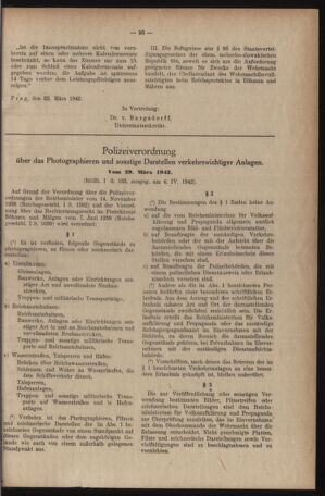 Verordnungsblatt des Reichsprotektors in Böhmen und Mähren: = Věstník nařízení Reichsprotektora in Böhmen und Mähren 19420429 Seite: 3