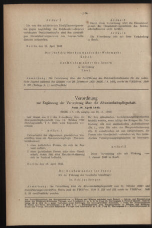 Verordnungsblatt des Reichsprotektors in Böhmen und Mähren: = Věstník nařízení Reichsprotektora in Böhmen und Mähren 19420512 Seite: 8