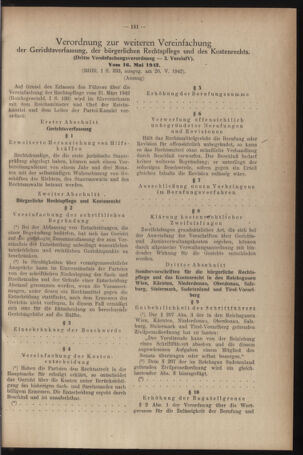 Verordnungsblatt des Reichsprotektors in Böhmen und Mähren: = Věstník nařízení Reichsprotektora in Böhmen und Mähren 19420601 Seite: 11