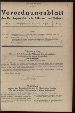 Verordnungsblatt des Reichsprotektors in Böhmen und Mähren: = Věstník nařízení Reichsprotektora in Böhmen und Mähren