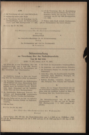 Verordnungsblatt des Reichsprotektors in Böhmen und Mähren: = Věstník nařízení Reichsprotektora in Böhmen und Mähren 19420625 Seite: 3