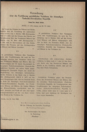 Verordnungsblatt des Reichsprotektors in Böhmen und Mähren: = Věstník nařízení Reichsprotektora in Böhmen und Mähren 19420703 Seite: 3