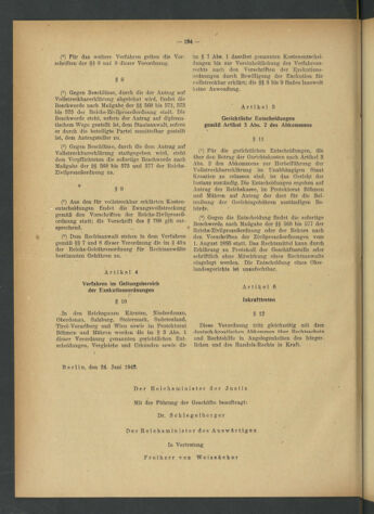 Verordnungsblatt des Reichsprotektors in Böhmen und Mähren: = Věstník nařízení Reichsprotektora in Böhmen und Mähren 19420711 Seite: 10