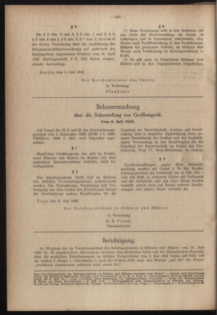 Verordnungsblatt des Reichsprotektors in Böhmen und Mähren: = Věstník nařízení Reichsprotektora in Böhmen und Mähren 19420718 Seite: 12