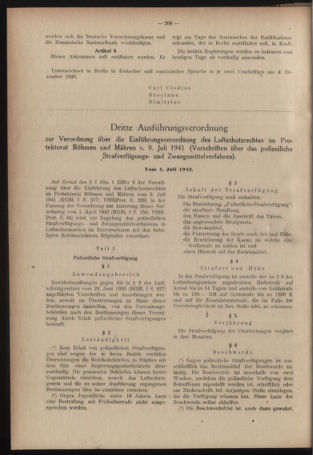 Verordnungsblatt des Reichsprotektors in Böhmen und Mähren: = Věstník nařízení Reichsprotektora in Böhmen und Mähren 19420718 Seite: 8