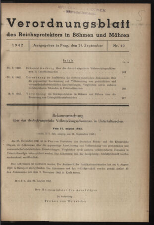 Verordnungsblatt des Reichsprotektors in Böhmen und Mähren: = Věstník nařízení Reichsprotektora in Böhmen und Mähren