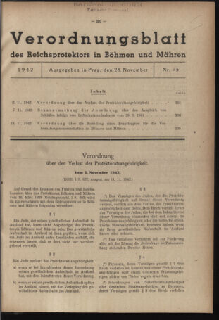 Verordnungsblatt des Reichsprotektors in Böhmen und Mähren: = Věstník nařízení Reichsprotektora in Böhmen und Mähren