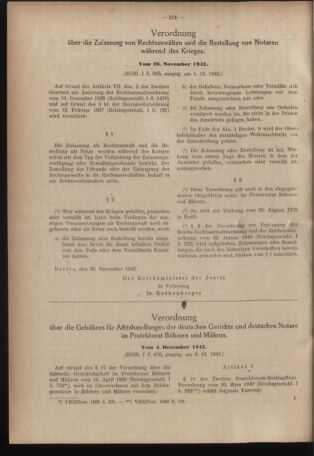 Verordnungsblatt des Reichsprotektors in Böhmen und Mähren: = Věstník nařízení Reichsprotektora in Böhmen und Mähren 19421216 Seite: 2