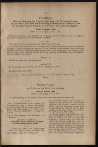 Verordnungsblatt des Reichsprotektors in Böhmen und Mähren: = Věstník nařízení Reichsprotektora in Böhmen und Mähren 19430209 Seite: 3