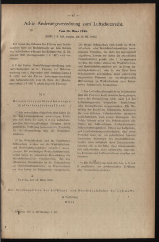 Verordnungsblatt des Reichsprotektors in Böhmen und Mähren: = Věstník nařízení Reichsprotektora in Böhmen und Mähren 19430405 Seite: 11