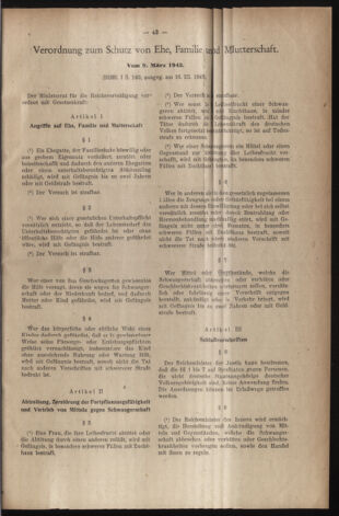 Verordnungsblatt des Reichsprotektors in Böhmen und Mähren: = Věstník nařízení Reichsprotektora in Böhmen und Mähren 19430405 Seite: 7