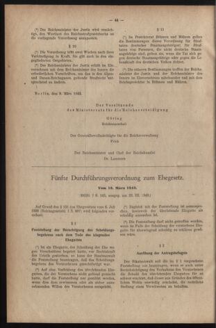 Verordnungsblatt des Reichsprotektors in Böhmen und Mähren: = Věstník nařízení Reichsprotektora in Böhmen und Mähren 19430405 Seite: 8