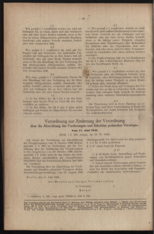 Verordnungsblatt des Reichsprotektors in Böhmen und Mähren: = Věstník nařízení Reichsprotektora in Böhmen und Mähren 19430701 Seite: 2