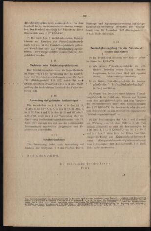 Verordnungsblatt des Reichsprotektors in Böhmen und Mähren: = Věstník nařízení Reichsprotektora in Böhmen und Mähren 19430724 Seite: 4