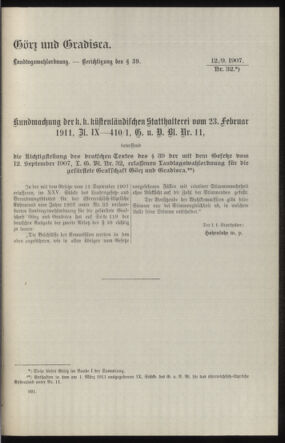 Verordnungsblatt des k.k. Ministeriums des Innern. Beibl.. Beiblatt zu dem Verordnungsblatte des k.k. Ministeriums des Innern. Angelegenheiten der staatlichen Veterinärverwaltung. (etc.) 19110315 Seite: 5