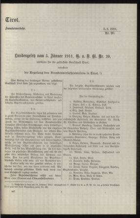 Verordnungsblatt des k.k. Ministeriums des Innern. Beibl.. Beiblatt zu dem Verordnungsblatte des k.k. Ministeriums des Innern. Angelegenheiten der staatlichen Veterinärverwaltung. (etc.) 19110315 Seite: 97