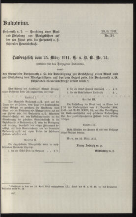 Verordnungsblatt des k.k. Ministeriums des Innern. Beibl.. Beiblatt zu dem Verordnungsblatte des k.k. Ministeriums des Innern. Angelegenheiten der staatlichen Veterinärverwaltung. (etc.) 19110715 Seite: 181