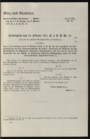 Verordnungsblatt des k.k. Ministeriums des Innern. Beibl.. Beiblatt zu dem Verordnungsblatte des k.k. Ministeriums des Innern. Angelegenheiten der staatlichen Veterinärverwaltung. (etc.) 19110715 Seite: 323