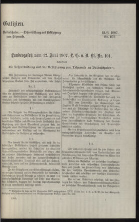 Verordnungsblatt des k.k. Ministeriums des Innern. Beibl.. Beiblatt zu dem Verordnungsblatte des k.k. Ministeriums des Innern. Angelegenheiten der staatlichen Veterinärverwaltung. (etc.) 19110930 Seite: 105