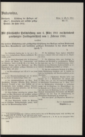 Verordnungsblatt des k.k. Ministeriums des Innern. Beibl.. Beiblatt zu dem Verordnungsblatte des k.k. Ministeriums des Innern. Angelegenheiten der staatlichen Veterinärverwaltung. (etc.) 19130615 Seite: 111