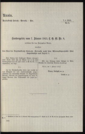 Verordnungsblatt des k.k. Ministeriums des Innern. Beibl.. Beiblatt zu dem Verordnungsblatte des k.k. Ministeriums des Innern. Angelegenheiten der staatlichen Veterinärverwaltung. (etc.) 19130930 Seite: 303