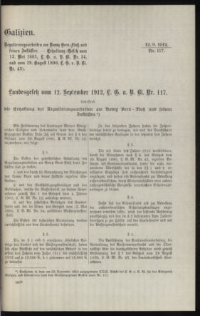 Verordnungsblatt des k.k. Ministeriums des Innern. Beibl.. Beiblatt zu dem Verordnungsblatte des k.k. Ministeriums des Innern. Angelegenheiten der staatlichen Veterinärverwaltung. (etc.) 19130930 Seite: 33