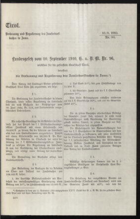 Verordnungsblatt des k.k. Ministeriums des Innern. Beibl.. Beiblatt zu dem Verordnungsblatte des k.k. Ministeriums des Innern. Angelegenheiten der staatlichen Veterinärverwaltung. (etc.) 19131231 Seite: 565