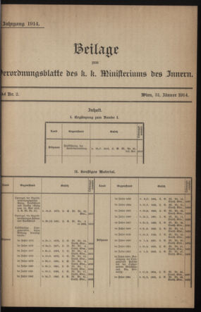 Verordnungsblatt des k.k. Ministeriums des Innern. Beibl.. Beiblatt zu dem Verordnungsblatte des k.k. Ministeriums des Innern. Angelegenheiten der staatlichen Veterinärverwaltung. (etc.)