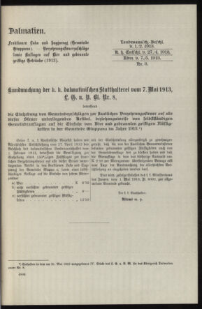 Verordnungsblatt des k.k. Ministeriums des Innern. Beibl.. Beiblatt zu dem Verordnungsblatte des k.k. Ministeriums des Innern. Angelegenheiten der staatlichen Veterinärverwaltung. (etc.) 19140315 Seite: 269