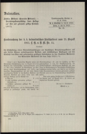 Verordnungsblatt des k.k. Ministeriums des Innern. Beibl.. Beiblatt zu dem Verordnungsblatte des k.k. Ministeriums des Innern. Angelegenheiten der staatlichen Veterinärverwaltung. (etc.) 19140315 Seite: 275