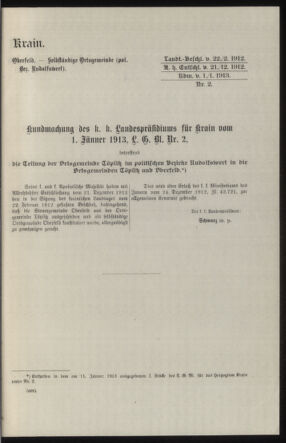 Verordnungsblatt des k.k. Ministeriums des Innern. Beibl.. Beiblatt zu dem Verordnungsblatte des k.k. Ministeriums des Innern. Angelegenheiten der staatlichen Veterinärverwaltung. (etc.) 19140315 Seite: 47