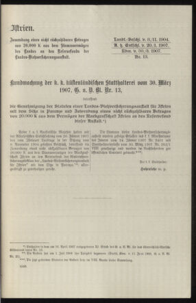 Verordnungsblatt des k.k. Ministeriums des Innern. Beibl.. Beiblatt zu dem Verordnungsblatte des k.k. Ministeriums des Innern. Angelegenheiten der staatlichen Veterinärverwaltung. (etc.) 19140430 Seite: 47