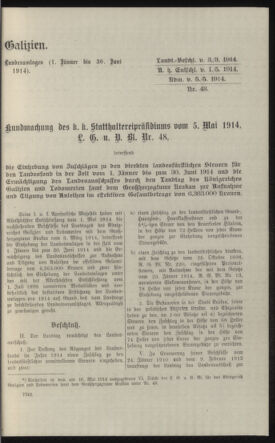 Verordnungsblatt des k.k. Ministeriums des Innern. Beibl.. Beiblatt zu dem Verordnungsblatte des k.k. Ministeriums des Innern. Angelegenheiten der staatlichen Veterinärverwaltung. (etc.) 19150215 Seite: 135