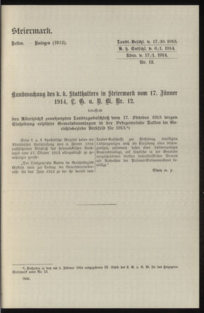 Verordnungsblatt des k.k. Ministeriums des Innern. Beibl.. Beiblatt zu dem Verordnungsblatte des k.k. Ministeriums des Innern. Angelegenheiten der staatlichen Veterinärverwaltung. (etc.) 19150215 Seite: 323