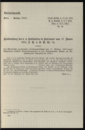 Verordnungsblatt des k.k. Ministeriums des Innern. Beibl.. Beiblatt zu dem Verordnungsblatte des k.k. Ministeriums des Innern. Angelegenheiten der staatlichen Veterinärverwaltung. (etc.) 19150215 Seite: 327