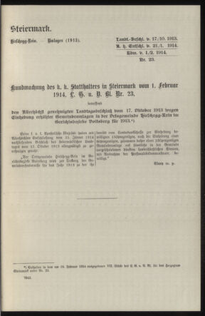 Verordnungsblatt des k.k. Ministeriums des Innern. Beibl.. Beiblatt zu dem Verordnungsblatte des k.k. Ministeriums des Innern. Angelegenheiten der staatlichen Veterinärverwaltung. (etc.) 19150215 Seite: 337