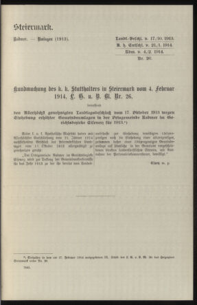 Verordnungsblatt des k.k. Ministeriums des Innern. Beibl.. Beiblatt zu dem Verordnungsblatte des k.k. Ministeriums des Innern. Angelegenheiten der staatlichen Veterinärverwaltung. (etc.) 19150215 Seite: 341