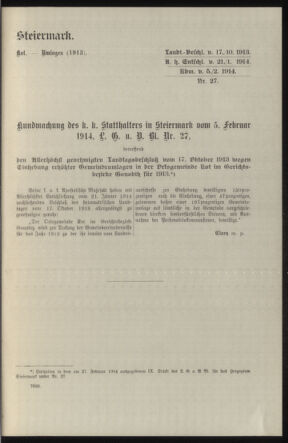 Verordnungsblatt des k.k. Ministeriums des Innern. Beibl.. Beiblatt zu dem Verordnungsblatte des k.k. Ministeriums des Innern. Angelegenheiten der staatlichen Veterinärverwaltung. (etc.) 19150215 Seite: 351