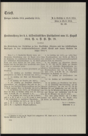 Verordnungsblatt des k.k. Ministeriums des Innern. Beibl.. Beiblatt zu dem Verordnungsblatte des k.k. Ministeriums des Innern. Angelegenheiten der staatlichen Veterinärverwaltung. (etc.) 19150215 Seite: 355