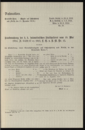 Verordnungsblatt des k.k. Ministeriums des Innern. Beibl.. Beiblatt zu dem Verordnungsblatte des k.k. Ministeriums des Innern. Angelegenheiten der staatlichen Veterinärverwaltung. (etc.) 19150215 Seite: 379