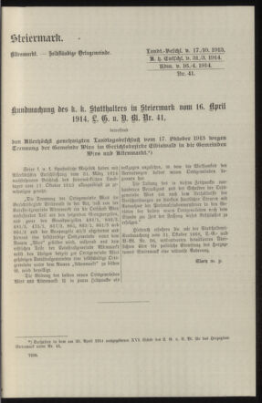 Verordnungsblatt des k.k. Ministeriums des Innern. Beibl.. Beiblatt zu dem Verordnungsblatte des k.k. Ministeriums des Innern. Angelegenheiten der staatlichen Veterinärverwaltung. (etc.) 19150215 Seite: 39