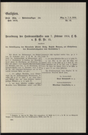 Verordnungsblatt des k.k. Ministeriums des Innern. Beibl.. Beiblatt zu dem Verordnungsblatte des k.k. Ministeriums des Innern. Angelegenheiten der staatlichen Veterinärverwaltung. (etc.) 19150215 Seite: 429