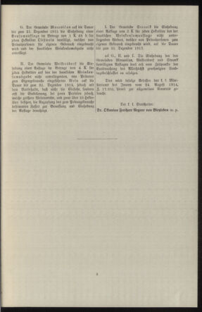 Verordnungsblatt des k.k. Ministeriums des Innern. Beibl.. Beiblatt zu dem Verordnungsblatte des k.k. Ministeriums des Innern. Angelegenheiten der staatlichen Veterinärverwaltung. (etc.) 19150215 Seite: 493