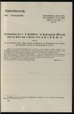 Verordnungsblatt des k.k. Ministeriums des Innern. Beibl.. Beiblatt zu dem Verordnungsblatte des k.k. Ministeriums des Innern. Angelegenheiten der staatlichen Veterinärverwaltung. (etc.) 19150215 Seite: 497