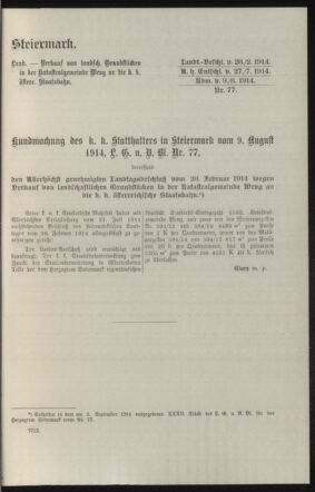 Verordnungsblatt des k.k. Ministeriums des Innern. Beibl.. Beiblatt zu dem Verordnungsblatte des k.k. Ministeriums des Innern. Angelegenheiten der staatlichen Veterinärverwaltung. (etc.) 19150215 Seite: 73